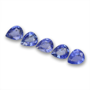 Azul marino medio Zafiro Gema - 0.6ct Corte en forma de pera (ID: 459366)