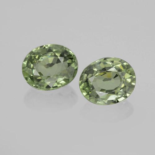 Forest Green Sapphire Gem - 0.7ct Oval Facet (ID: 459814)