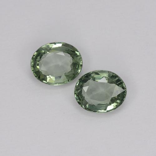 Bluish Green Sapphire Gem - 0.8ct Oval Facet (ID: 459815)