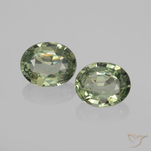1.39ctw Natural Earthy Green Sapphire, Oval, VVS