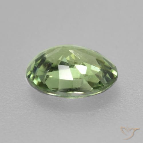 Sapphire Gemstone in 6.1 x 5.1 mm Size for Sale, Sapphire Stone in Very Light Green Color