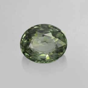 0.9ct Oval Facet Green Sapphire Gem for sale 0.9ct Oval Facet Green Sapphire Gem (ID: 459893)