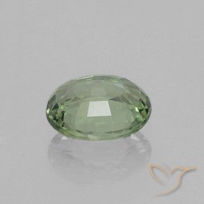 Sapphire Gemstone in 6.1 x 5.2 mm Size for Sale, Sapphire Stone in Medium Light Green Color
