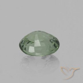 Sapphire Gemstone in 5.8 x 4.9 mm Size for Sale, Sapphire Stone in Medium Light Green Color