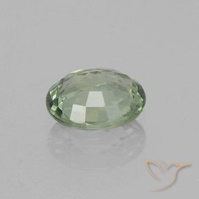 Sapphire Gemstone in 6 x 5 mm Size for Sale, Sapphire Stone in Forest Green Color