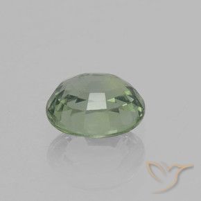 Sapphire Gemstone in 5.9 x 5 mm Size for Sale, Sapphire Stone in Medium-Light Green Color