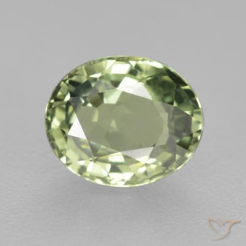 0.78ct Natural Light Green Sapphire, Oval, VVS-VS