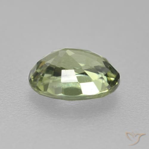 Sapphire Gemstone in 5.9 x 4.9 mm Size for Sale, Sapphire Stone in Light Green Color