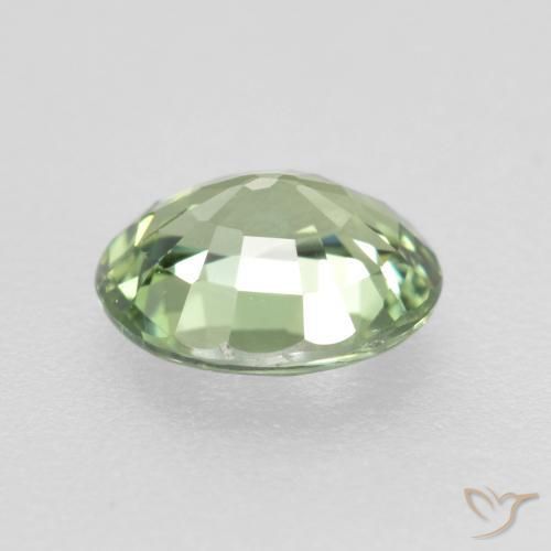Sapphire Gemstone in 5.9 x 4.9 mm Size for Sale, Sapphire Stone in Light Forest Green Color