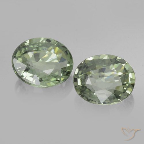 1.39 ct Loose Green Sapphire, 6 x 4.9 mm Oval Cut From Tanzania, Photo A