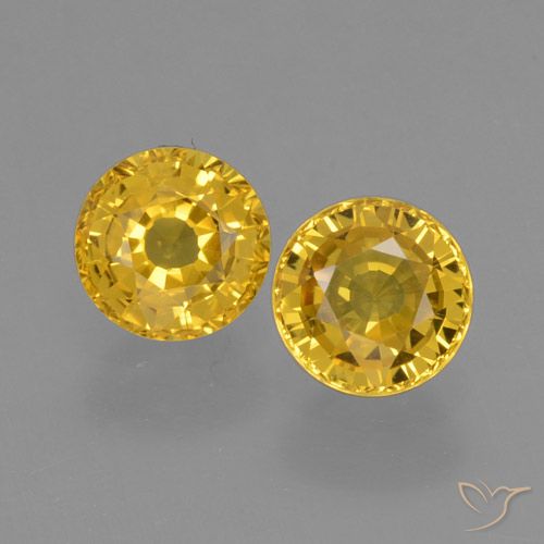 1.16ctw Natural Golden Sapphire, Round, VVS-VS
