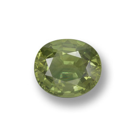 Verde oscuro medio Zafiro Gema - 1.1ct Forma ovalada (ID: 460636)