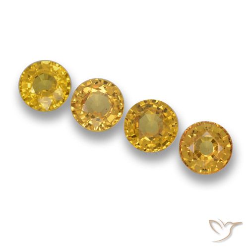 2.28ctw Natural Deep Gold Sapphire, Round, VVS-VS