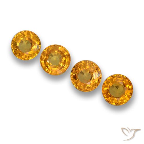2.29ctw Natural Dark Orange-Gold Sapphire, Round, VVS-VS