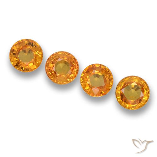 2.45ctw Natural Dark Orange Sapphire, Round, VVS-VS