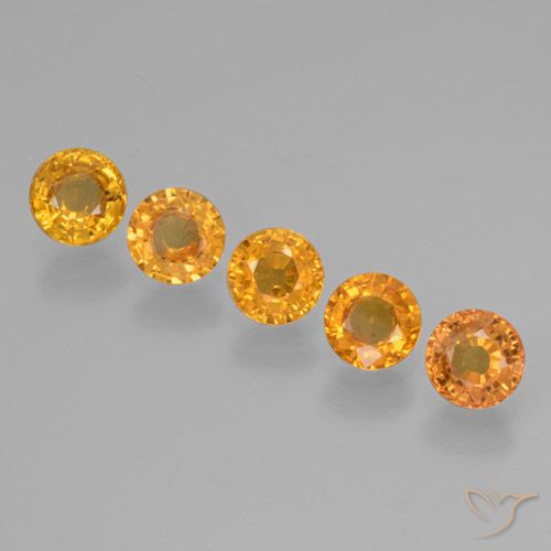 2.71ctw Natural Gold Sapphire, Round, VVS-VS