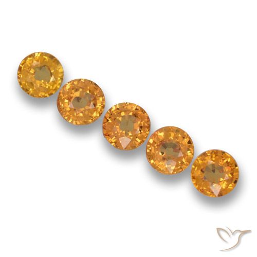 2.72ctw Natural Deep Orange-Gold Sapphire, Round, VS