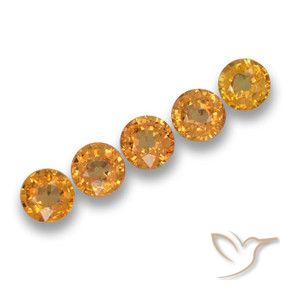 2.72 ctw Golden Sapphire Stones, Natural Sapphire in Round Facet Shape for Sale
