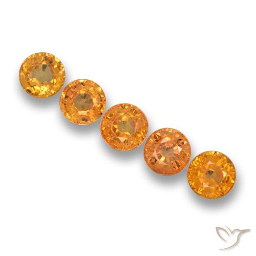 2.86ctw Natural Deep Orange-Gold Sapphire, Round, VS