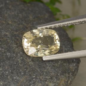 Light Gold Sapphire Gem - 1.2ct Cushion-Cut (ID: 460813)