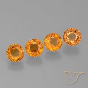 2.36 ctw Golden Sapphire Stones, Natural Sapphire in Round Facet Shape for Sale