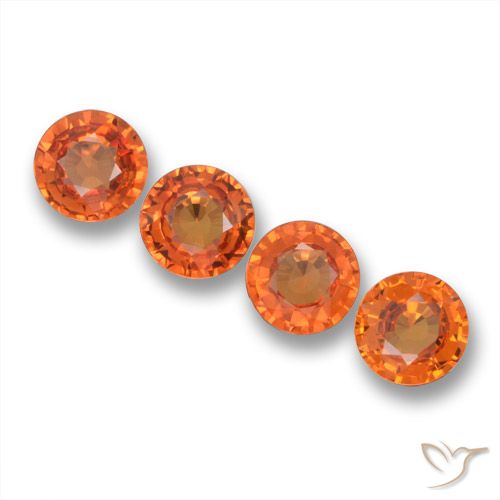 2.19ctw Natural Reddish Orange Sapphire, Round, VVS-VS