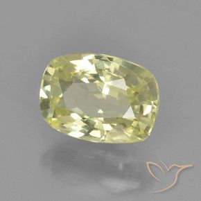 1.06 ct Yellow Sapphire Stone, Natural Sapphire in Cushion-Cut Shape for Sale