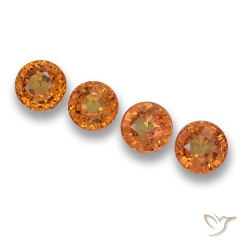 2.75ctw Natural Apricot Orange Sapphire, Round, VVS-VS