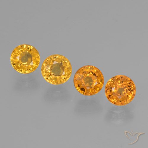 2.69ctw Natural Medium Orange Sapphire, Round, VVS-VS