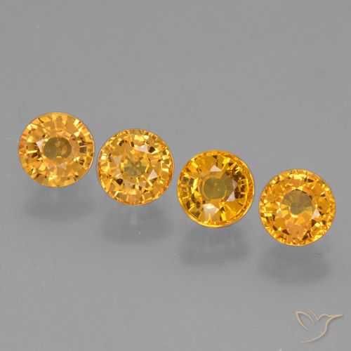 2.56ctw Natural Apricot Orange Sapphire, Round, VVS-VS