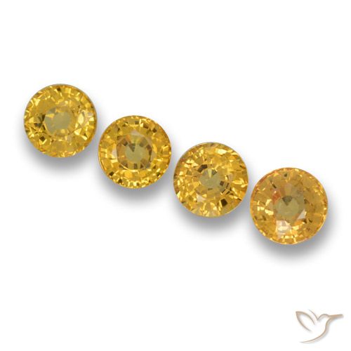 2.69ctw Natural Deep Gold Sapphire, Round, VVS-VS