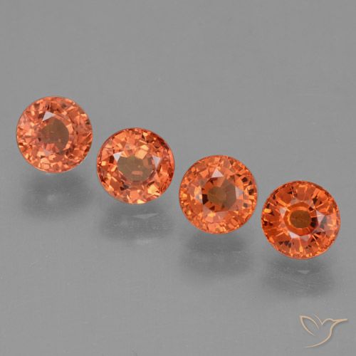 2.79ctw Natural Fire Orange Sapphire, Round, VVS-VS