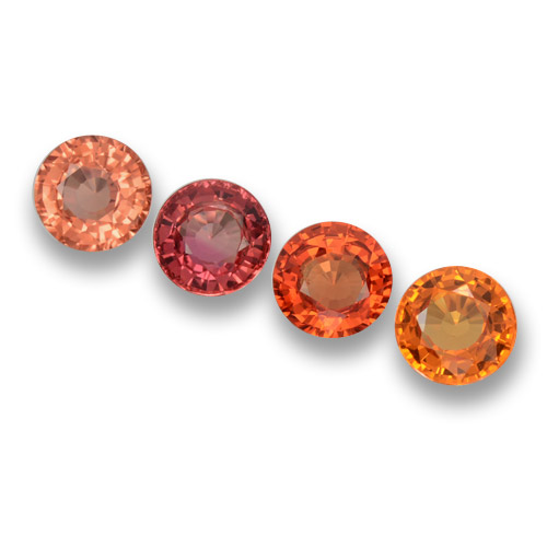 Multicolor Sapphire Gem - 0.6ct Round Facet (ID: 460903)