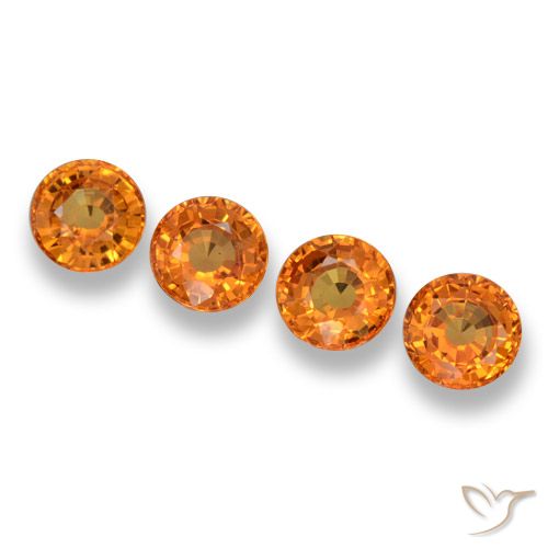 2.44ctw Natural Apricot Orange Sapphire, Round, VVS-VS