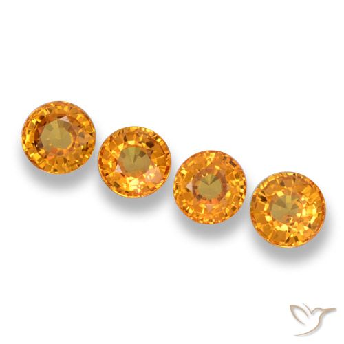 2.62ctw Natural Deep Orange-Gold Sapphire, Round, VVS-VS