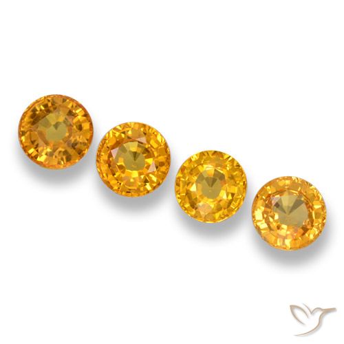 2.55ctw Natural Deep Golden Orange Sapphire, Round, VVS-VS