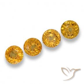 2.70 ctw Golden Sapphire Stones, Natural Sapphire in Round Facet Shape for Sale