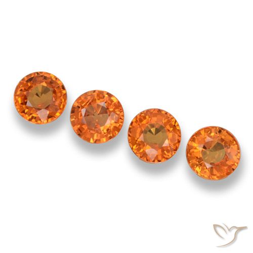 2.35ctw Natural Deep Orange Sapphire, Round, VVS-VS