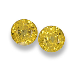 Light Honey Yellow Sapphire Gem - 0.7ct Round Facet (ID: 461039)
