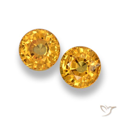 1.09 ct Yellow Sapphire, 4.8 mm Round Cut From Tanzania, Photo A