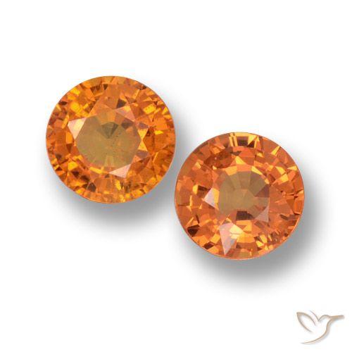 1.39ctw Natural Medium Orange Sapphire, Round, VVS-VS