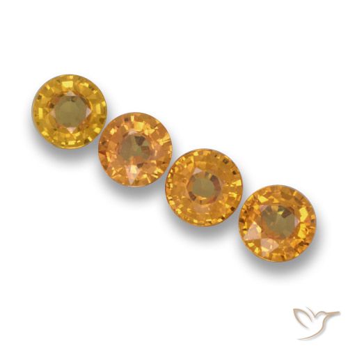 2.34ctw Natural Deep Orange-Gold Sapphire, Round, VVS-VS