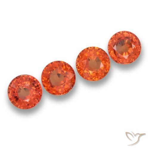 2.44 ctw Red Sapphire Stones, Natural Sapphire in Round Facet Shape for Sale