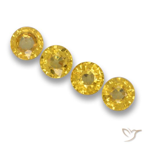 Amarillo miel Zafiro Gema - 0.6ct Faceta Redonda (ID: 461053)
