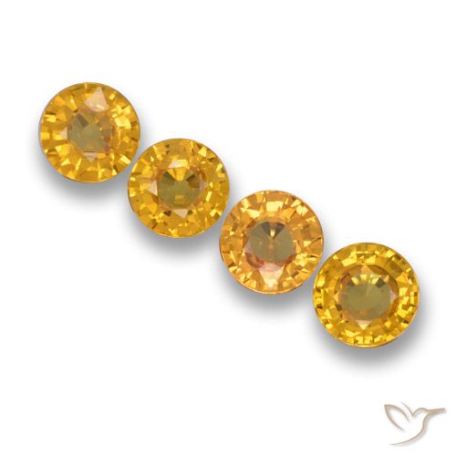 2.15ctw Natural Deep Golden Orange Sapphire, Round, VVS-VS