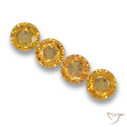 2.39ctw Natural Medium-Light Orange Sapphire, Round, VVS-VS