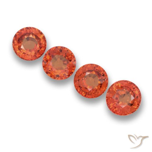 2.46ctw Natural Medium Orange Sapphire, Round, VVS-VS