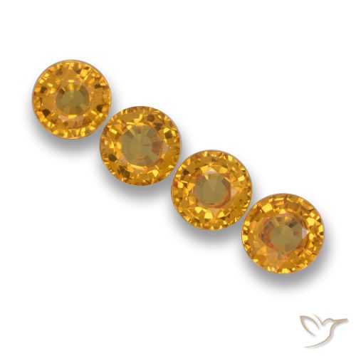 2.20ctw Natural Deep Orange-Gold Sapphire, Round, VVS-VS