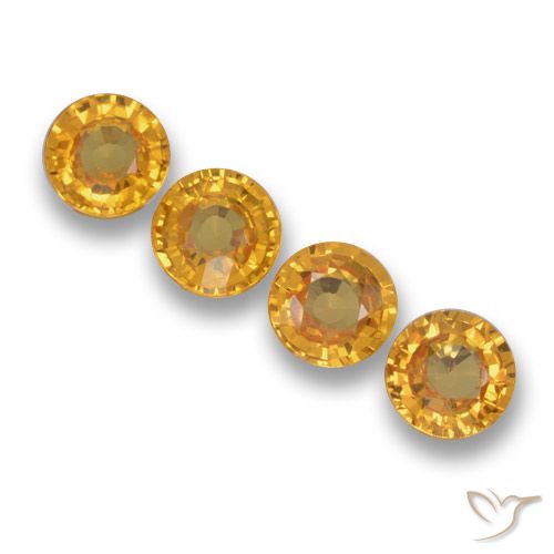 2.32ctw Natural Dark Orange-Gold Sapphire, Round, VVS-VS