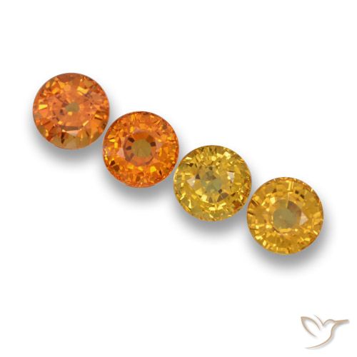 Naranja albaricoque Zafiro Gema - 0.7ct Faceta Redonda (ID: 461135)